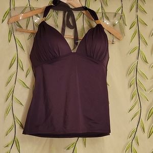 NWOT Victoria's Secret Plum Swim Halter Top Tankini
